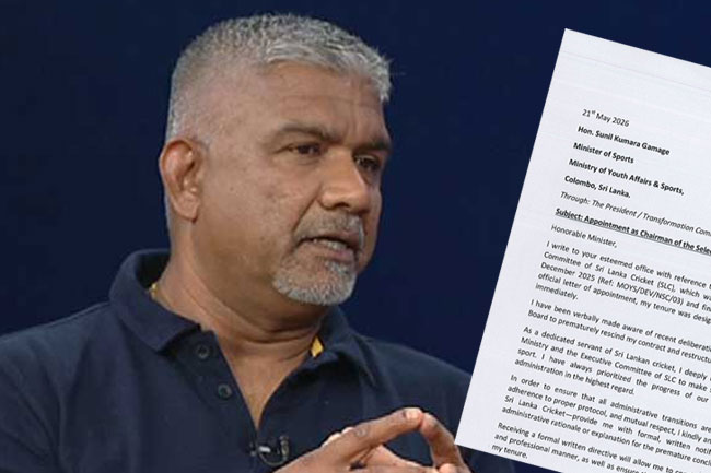 Ex-Sri Lanka Cricket selection chief seeks formal explanation over removal from post 