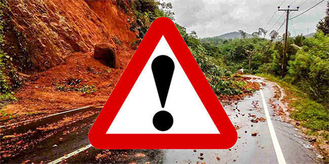 Level 2 landslide warnings issued to several areas in two districts