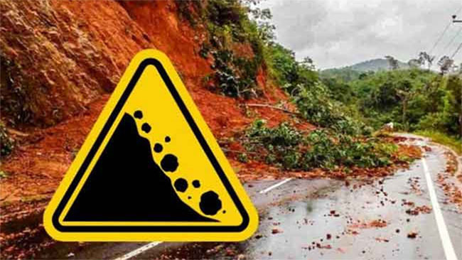 Landslide warnings issued to six districts extended 
