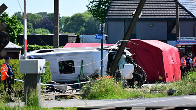 Several people killed as train collides with school bus in Belgium