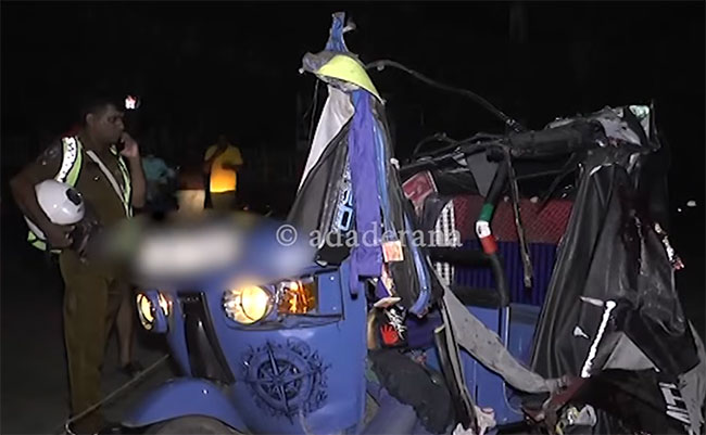 Two killed, one injured as tipper truck hits three-wheeler 