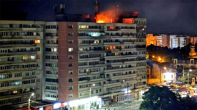 Nato condemns Russian �recklessness� after drone hits Romanian residential block