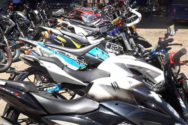 Police seize 50 modified motorcycles during Vesak operations in Kalutara